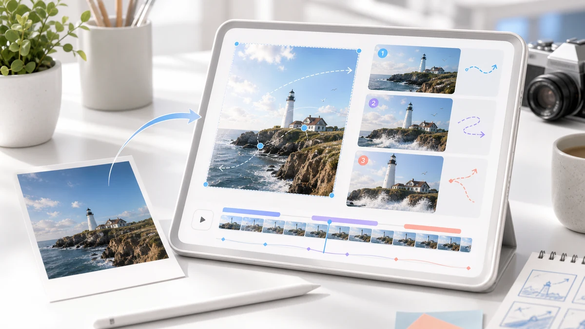Image-guided AI video generation workspace