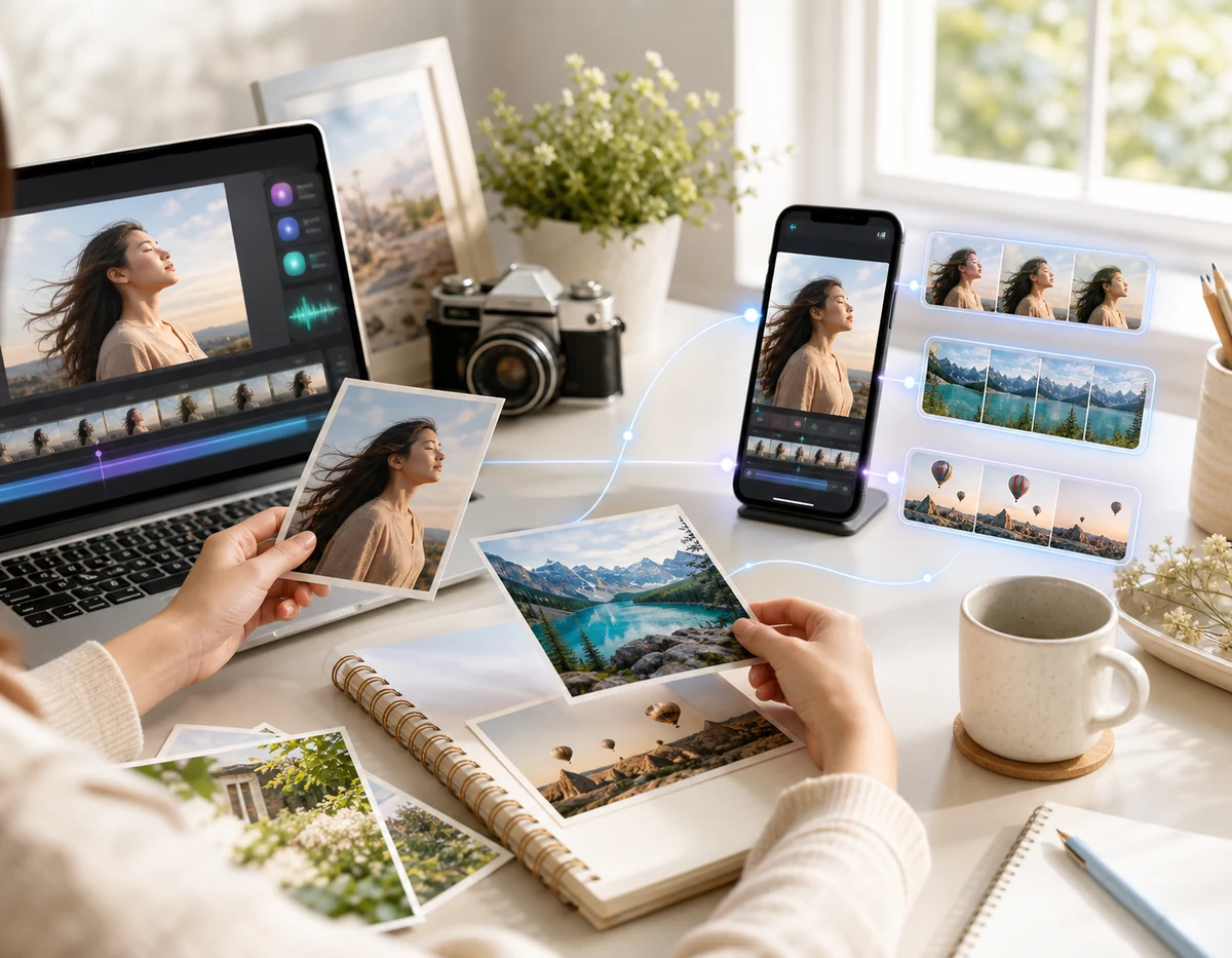 Creator turning photos into short AI videos