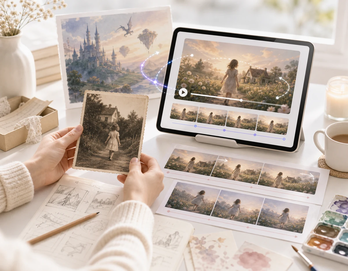 Storytelling workspace bringing old photos to life